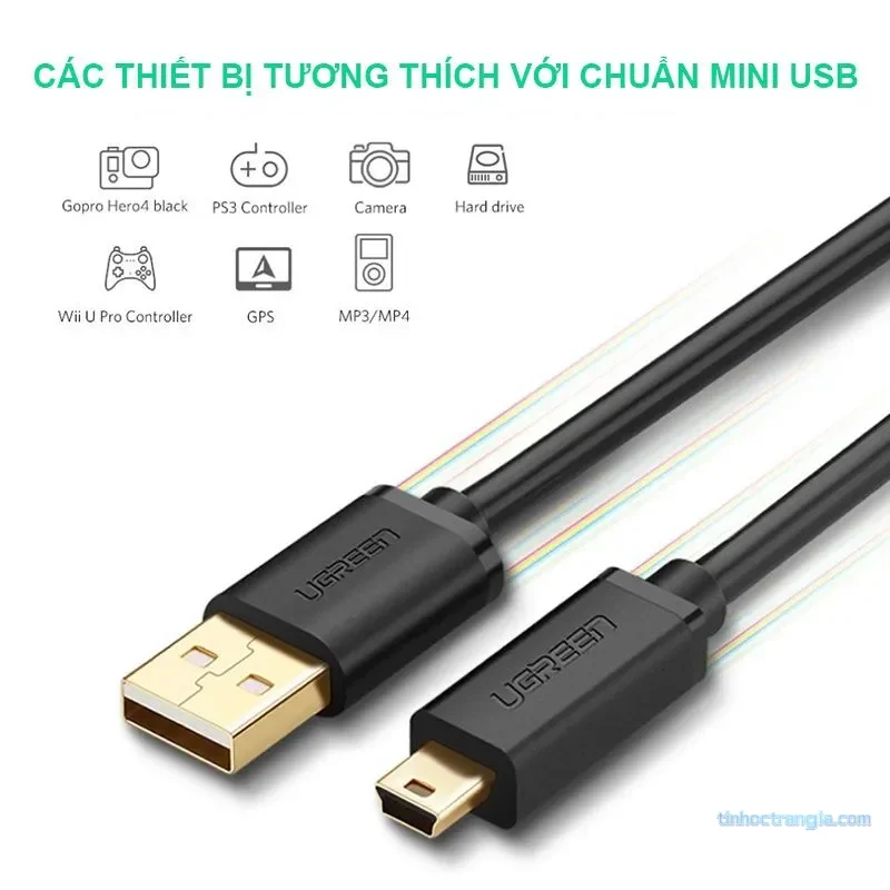 Cáp USB 2.0 sang Mini USB chính hãng dài từ 0.5M đến 3M - hover